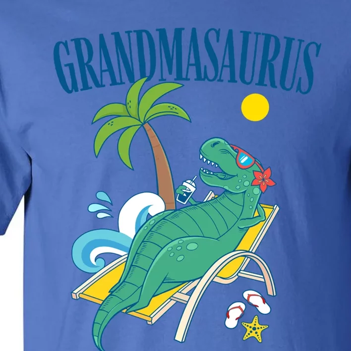 Grandmasaurus Grandma Saurus Dinosaur Family Vacation Beach Great Gift Tall T-Shirt