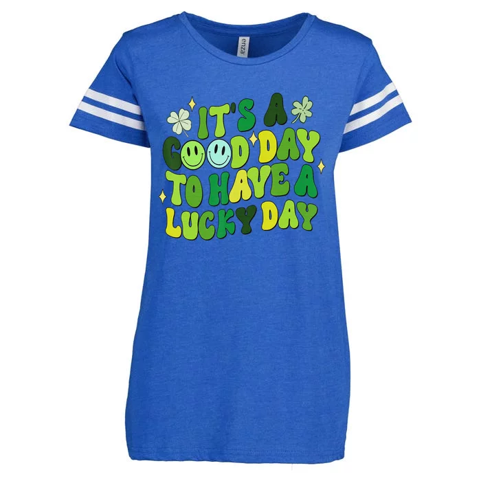 Green Groovy St Patricks Day Party Funny Teacher Enza Ladies Jersey Football T-Shirt