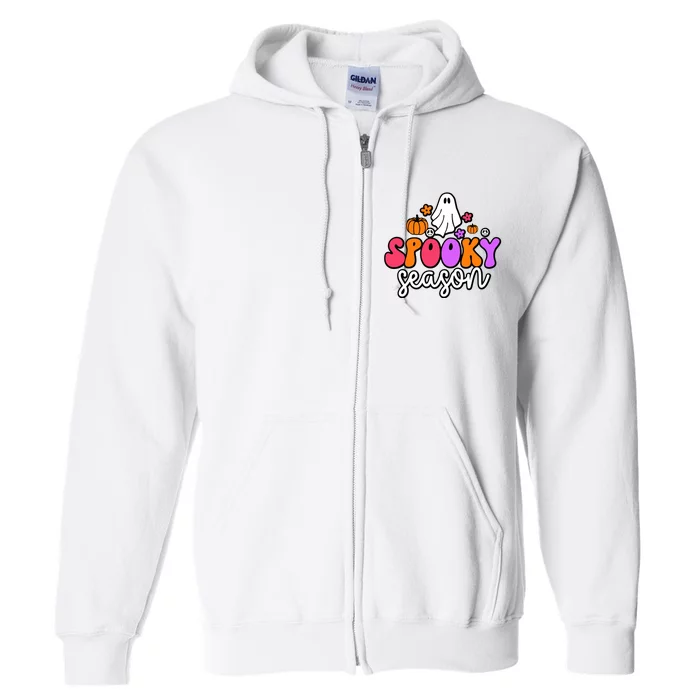 Groovy Ghost Spooky Season Full Zip Hoodie