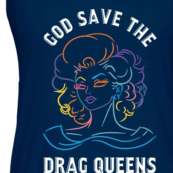 Groovy God Save The Drag Queens Ladies Essential Flowy Tank