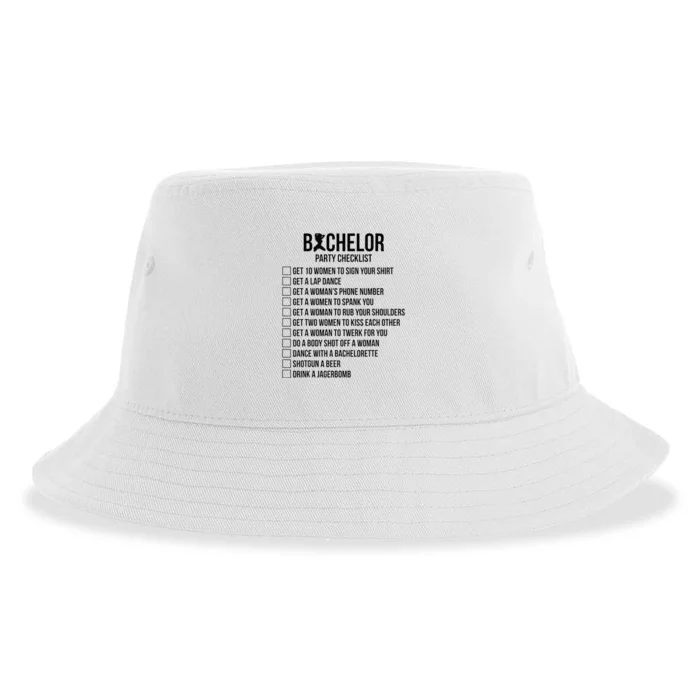 Groomsmen Groom Squat Men Bachelor Supplies Party Checklist Sustainable Bucket Hat