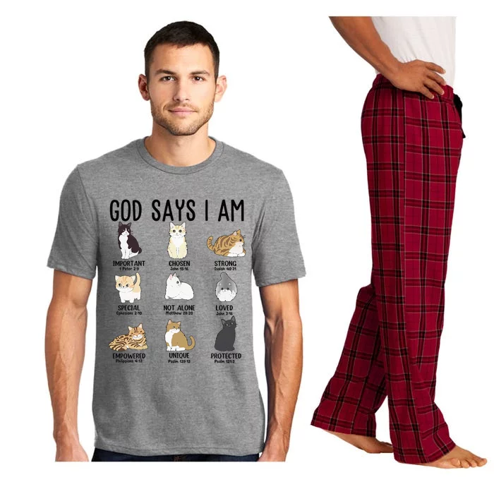 Girl God Says I Am Cute Cat Jesus Women N Christian Pajama Set