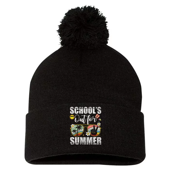 Graduation Gift Schools Out For Summer Students Teacher Pom Pom 12in Knit Beanie