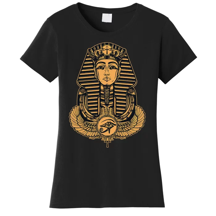 Gold Great Sphinx Drawing Egypt God Pharaoh Sphinx Animal Women's T-Shirt