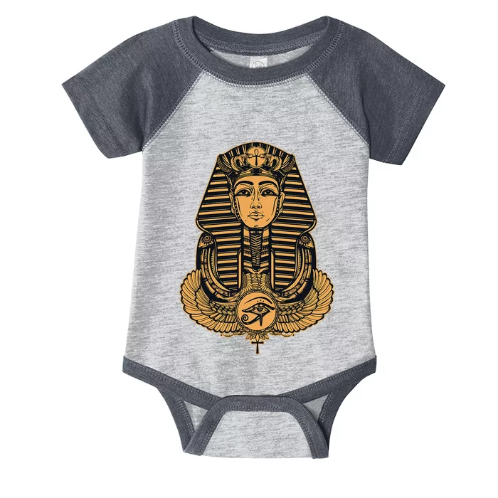 Gold Great Sphinx Drawing Egypt God Pharaoh Sphinx Animal Infant Baby Jersey Bodysuit