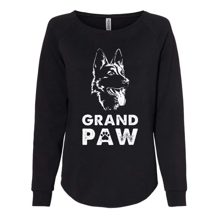 Grandpaw German Shepherd Grandpa GSD Dad Womens California Wash Sweatshirt