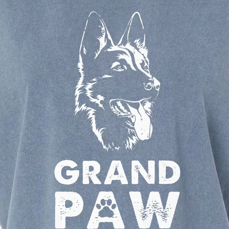 Grandpaw German Shepherd Grandpa GSD Dad Garment-Dyed Women's Muscle Tee