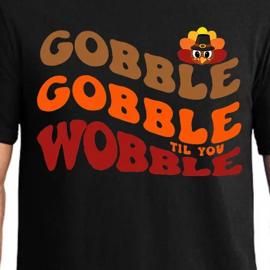 Gobble Gobble Til You Wobble Thanksgiving Pajama Set