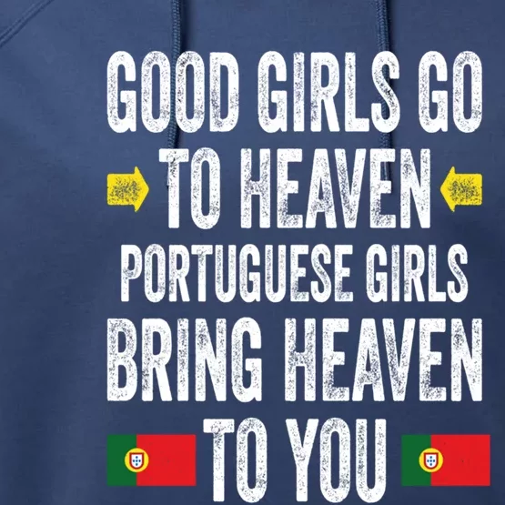 Good Go To Heaven Portuguese Bring Heaven To You Gift Performance Fleece Hoodie