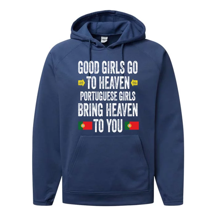 Good Go To Heaven Portuguese Bring Heaven To You Gift Performance Fleece Hoodie