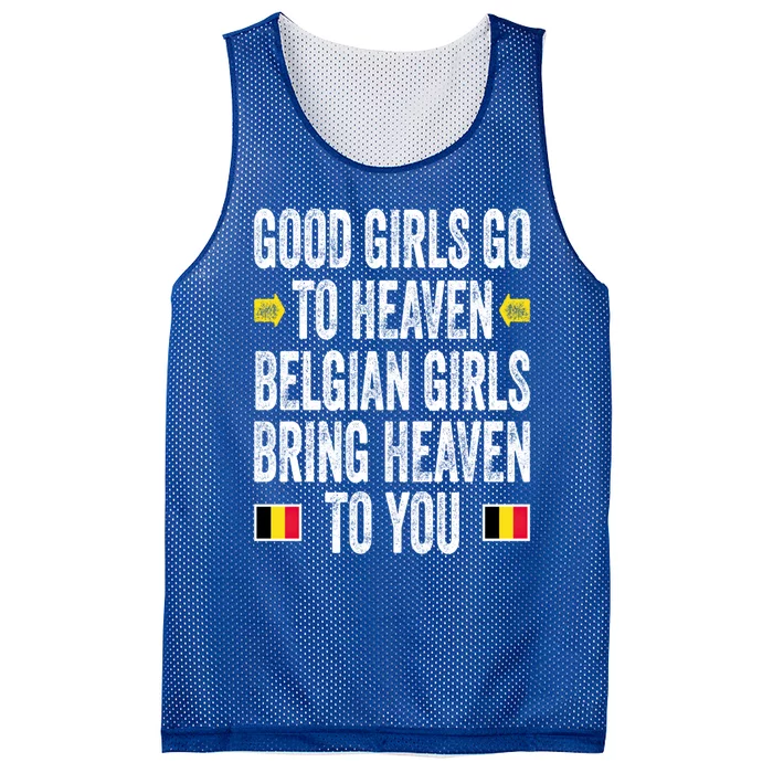 Good Go To Heaven Belgian Bring Heaven To You Cool Gift Mesh Reversible Basketball Jersey Tank