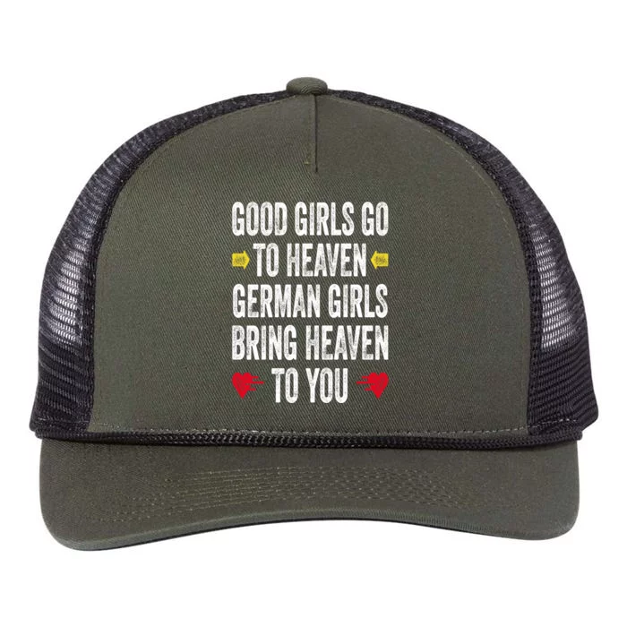 Good Go To Heaven Ger Bring Heaven To You Gift Retro Rope Trucker Hat Cap