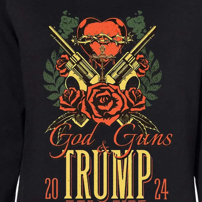 God Guns & Trump 2024 2a Support Womens California Wash Sweatshirt