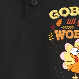 Gobble Gobble Till You Wobble Turkey Gift Idea Dry Zone Grid Performance Polo