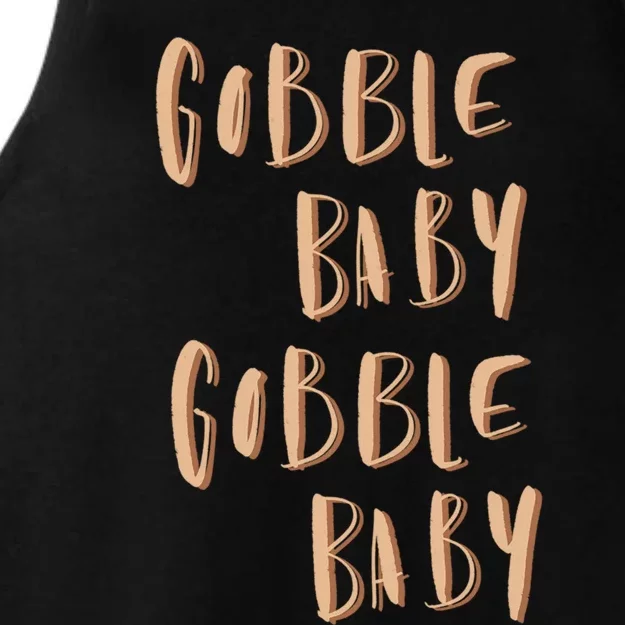 Gobble Gobble Thanksgiving Wobble Gift Ladies Tri-Blend Wicking Tank