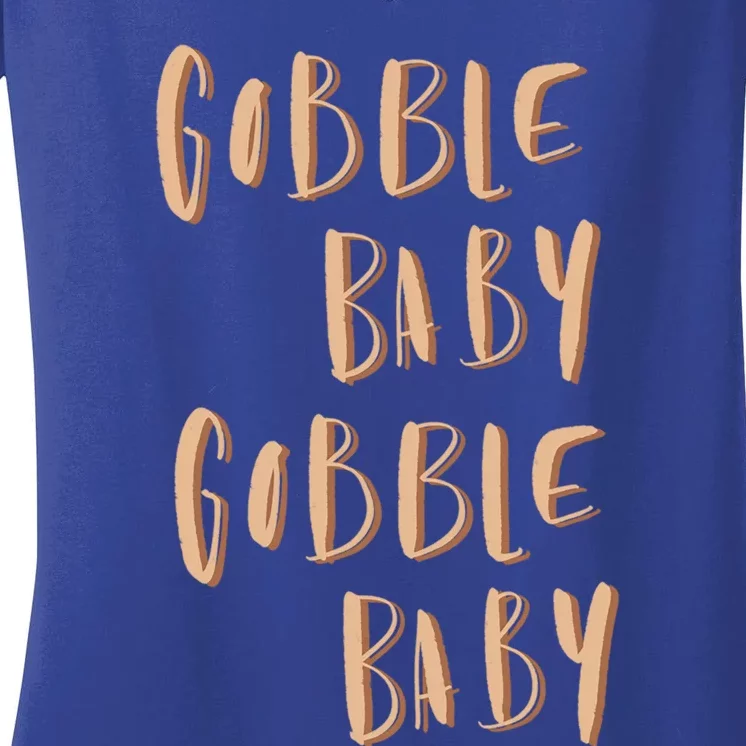 Gobble Gobble Thanksgiving Wobble Gift Women's V-Neck T-Shirt