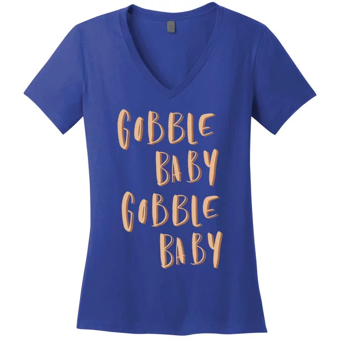 Gobble Gobble Thanksgiving Wobble Gift Women's V-Neck T-Shirt