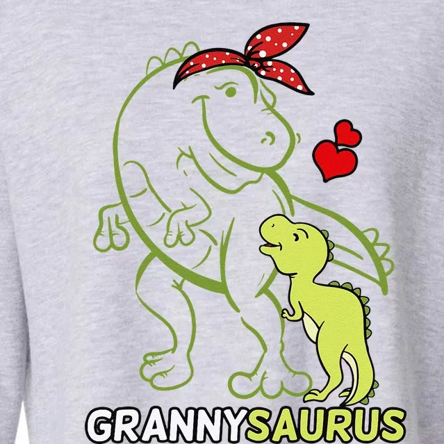 Grannysaurus Granny Tyrannosaurus Dinosaur Baby Mother's Day Cropped Pullover Crew