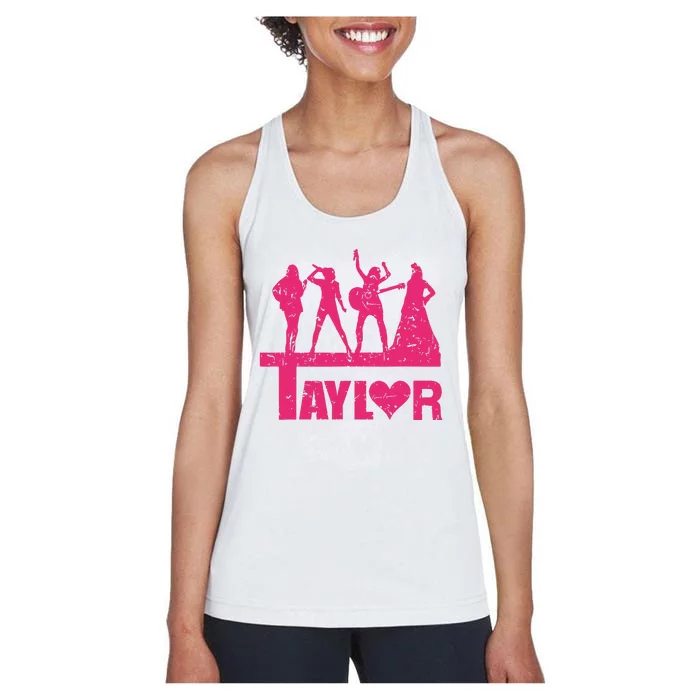 Girl Groovy Taylor 80s Vintage Women's Racerback Tank