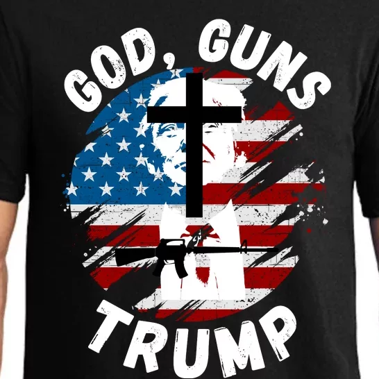 God Guns Trump, Trump 2024, 4th Of July USA Flag, Pro Trump Pajama Set