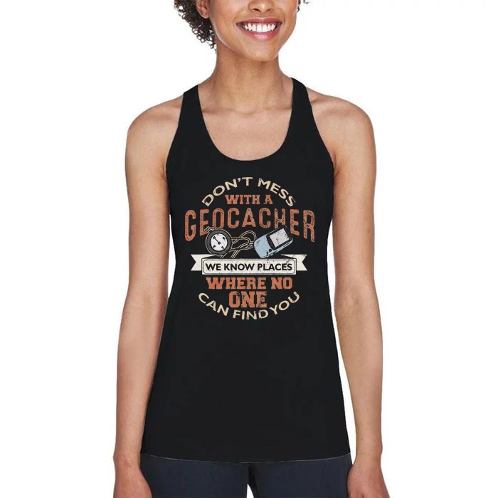 Geocache Geocaching Treasure Hunt Women's Racerback Tank