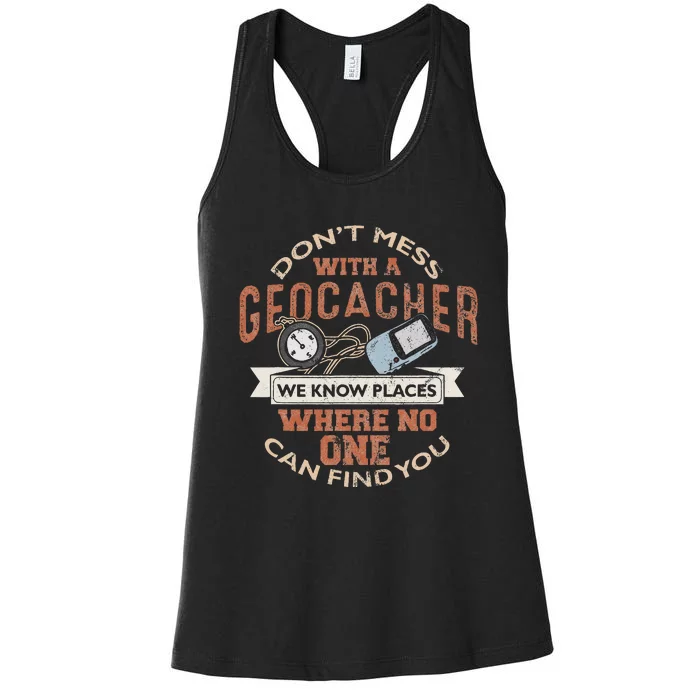 Geocache Geocaching Treasure Hunt Women's Racerback Tank