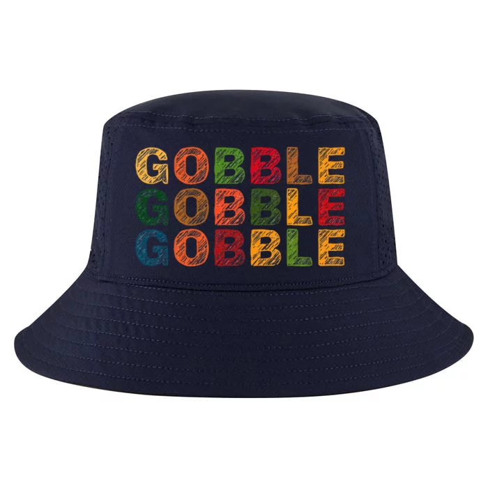 Gobble Gobble Turkey Thanksgiving Day Gifts Trot Cool Comfort Performance Bucket Hat