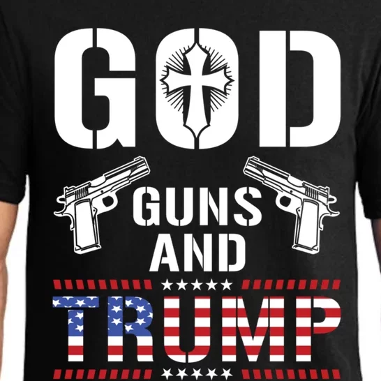 God Guns Trump 2nd Adt Patriotic 2020 Gift Pajama Set