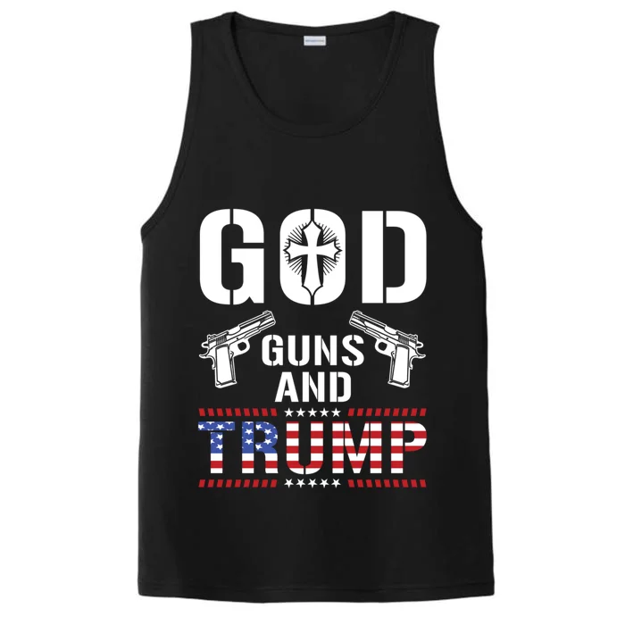 God Guns Trump 2nd Adt Patriotic 2020 Gift Performance Tank