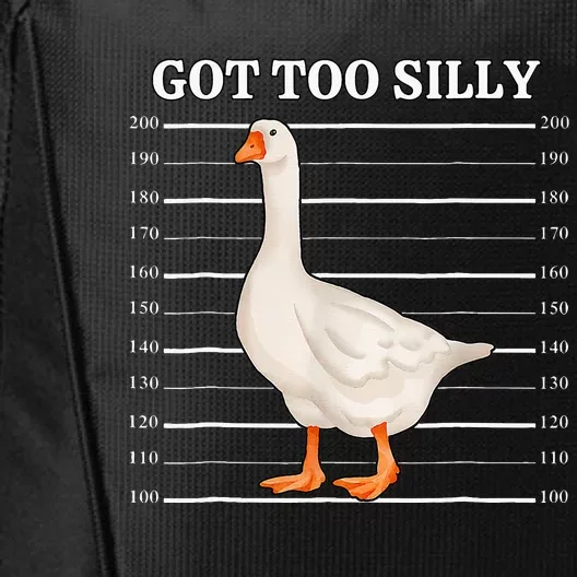 Goose Got Too Silly Funny Silly Goose Mugshot Meme City Backpack