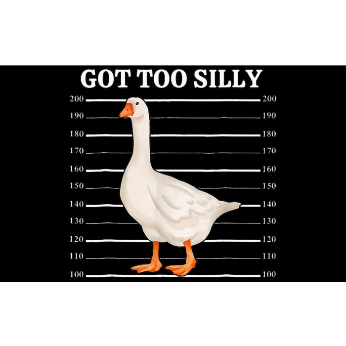 Goose Got Too Silly Funny Silly Goose Mugshot Meme Bumper Sticker