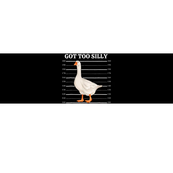 Goose Got Too Silly Funny Silly Goose Mugshot Meme Bumper Sticker