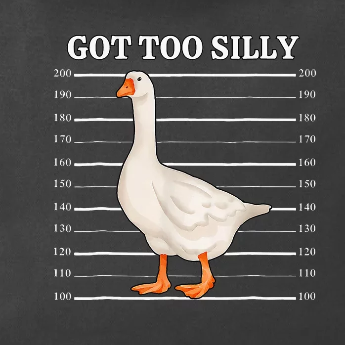 Goose Got Too Silly Funny Silly Goose Mugshot Meme Zip Tote Bag