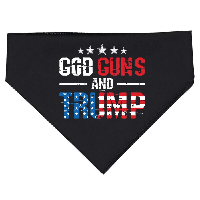 God Guns Trump 2nd Amendment Trump 45 47 USA-Made Doggie Bandana