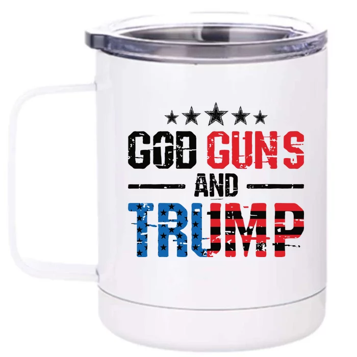 God Guns Trump 2nd Amendment Trump 45 47 Front & Back 12oz Stainless Steel Tumbler Cup