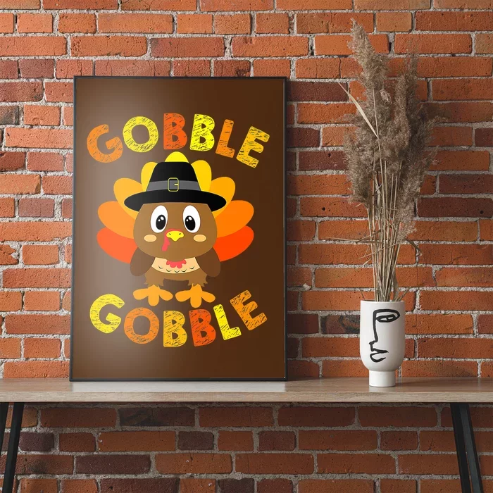 Gobble Gobble Turkey Baby Outfit Thanksgiving Gifts Poster