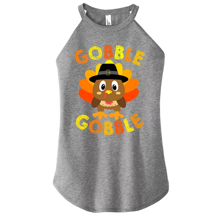 Gobble Gobble Turkey Baby Outfit Thanksgiving Gifts Women’s Perfect Tri Rocker Tank