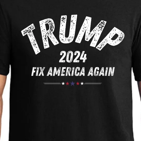 Great Gift Trump 2024 Fix America Again Pajama Set