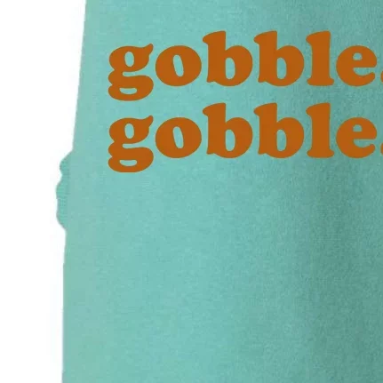 Gobble Gobble Thanksgiving Turkey Holiday Doggie 3-End Fleece Hoodie