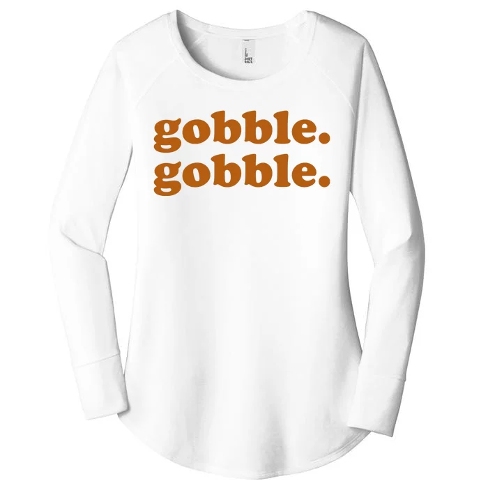 Gobble Gobble Thanksgiving Turkey Holiday Women's Perfect Tri Tunic Long Sleeve Shirt