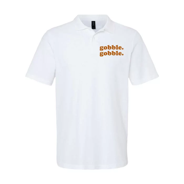 Gobble Gobble Thanksgiving Turkey Holiday Softstyle Adult Sport Polo