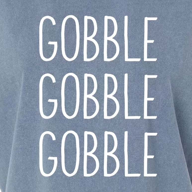 Gobble Gobble Thanksgiving Funny Turkey Trot Fall Sayings Garment-Dyed Women's Muscle Tee