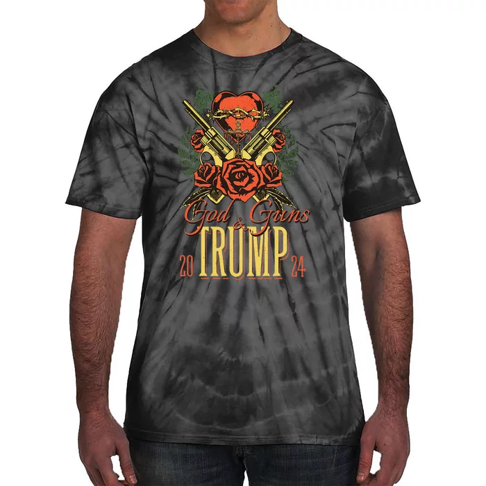 God Guns & Trump 2024 2a Support Tie-Dye T-Shirt