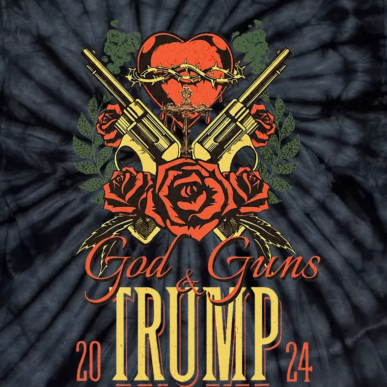 God Guns & Trump 2024 2a Support Tie-Dye T-Shirt