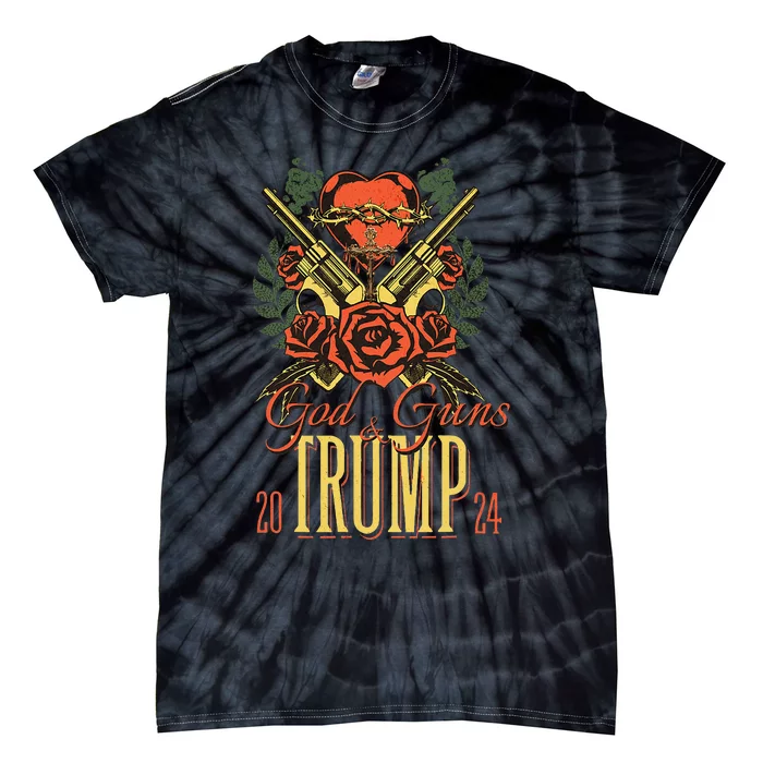 God Guns & Trump 2024 2a Support Tie-Dye T-Shirt