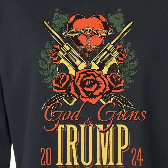 God Guns & Trump 2024 2a Support Cropped Pullover Crew