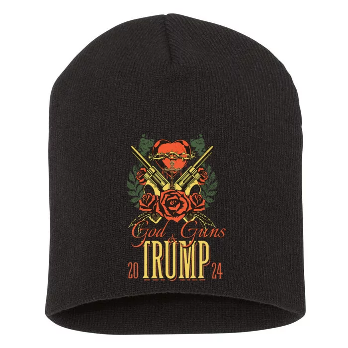 God Guns & Trump 2024 2a Support Short Acrylic Beanie