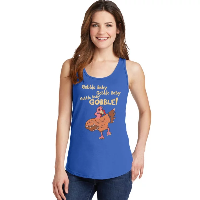 Gobble Gobble Thanksgiving Turkey Gift Ladies Essential Tank