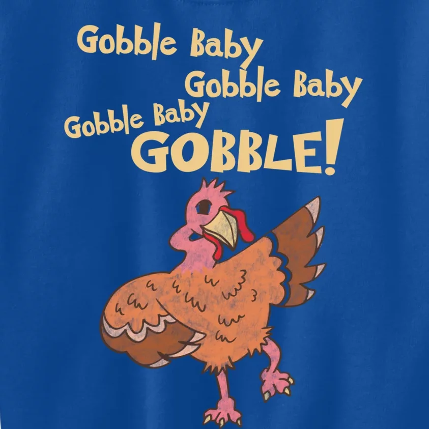 Gobble Gobble Thanksgiving Turkey Gift Kids Sweatshirt