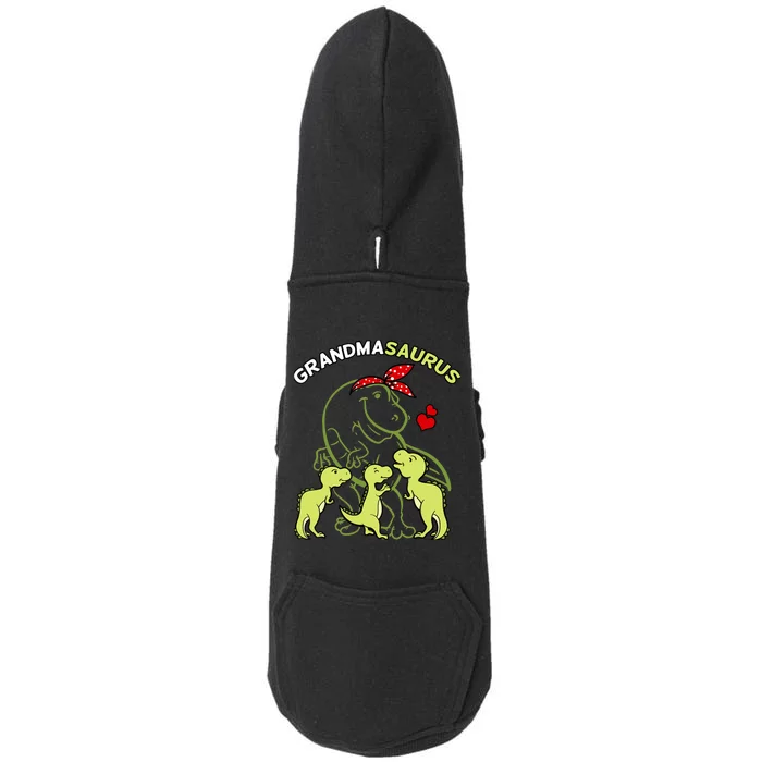 Grandmasaurus Grandma Tyrannosaurus Dinosaur Mother's Day Doggie 3-End Fleece Hoodie